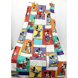 2 VTG 80s 90s "Cool Mickey" Disney Mickey Mouse Curtain Panels HTF Boombox Car
